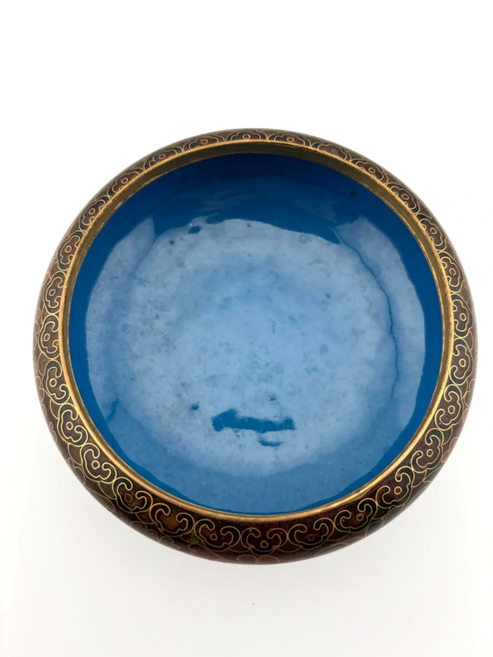 Vintage Chinese Cloisonné Round Lidded Dish